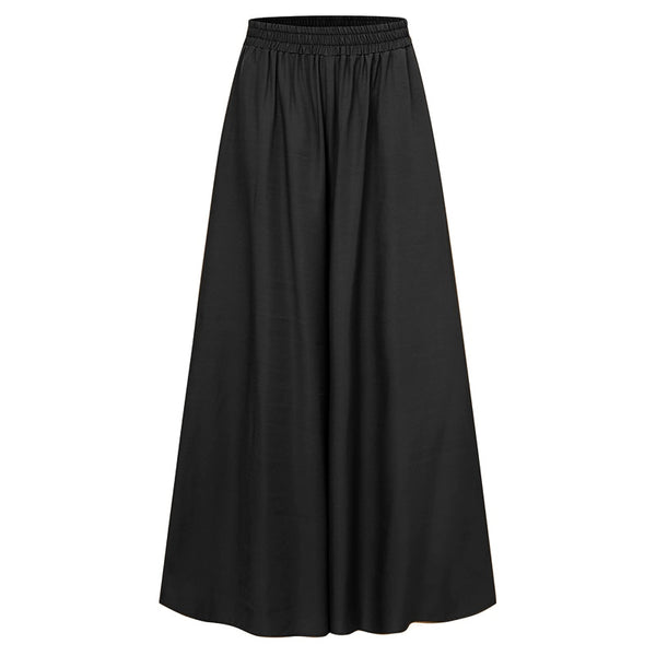 Spring and Summer Plus Size Women's Stretch Belt Wide-Leg Pants Women's Solid Color Wide Full-Length Pants Casual Pants