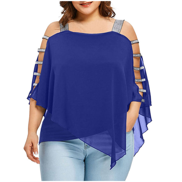 Fashionable Plus Size Hollow out Sexy Custom Tops for Women