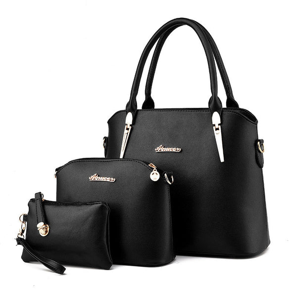 Women Bag Shoulder Handbag Women Vintage Messenger Bags Fashion Luxury Top-Handle Composite Bag Purse Wallet Leather