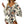 Load image into Gallery viewer, Batwing Sleeve Harajuku Dress Sexy V-Neck Leaf Print Party Dress Women Elegant Lace-Up Waist Dress Casual Irregular Dress
