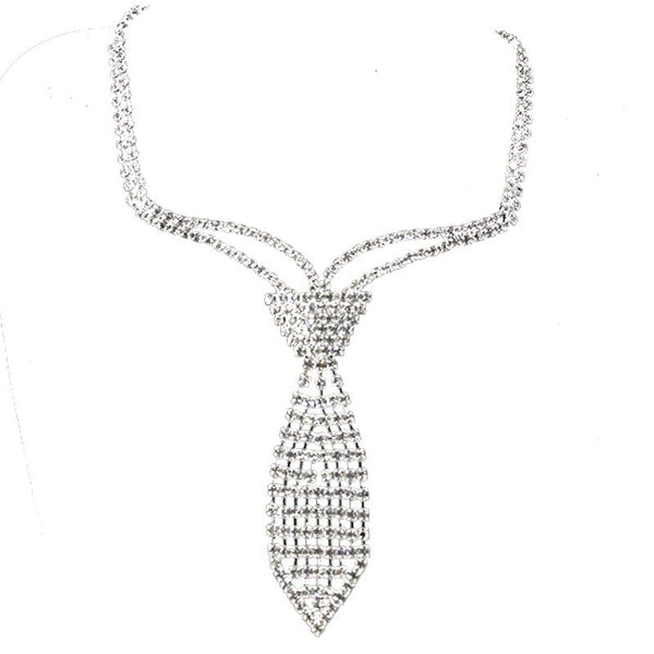StoneFans Fashion Collar Jewelry Bride Rhinestone Tie Accessories Wedding Necklace Jewellery Statement Necklaces