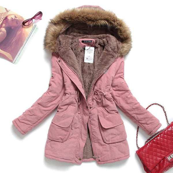 ZQLZ Spring Autumn Winter Jacket Women Thick Warm Hooded Parka Mujer Cotton Padded Coat Casual Slim Jacket Female