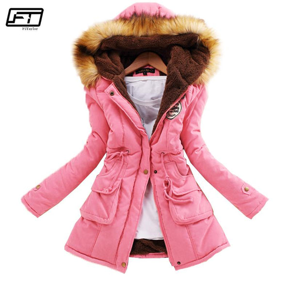 ZQLZ Spring Autumn Winter Jacket Women Thick Warm Hooded Parka Mujer Cotton Padded Coat Casual Slim Jacket Female