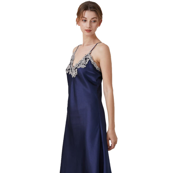 Nightdress Lace Satin Nightgowns Sexy Lingerie Long Chemise Sleepwear