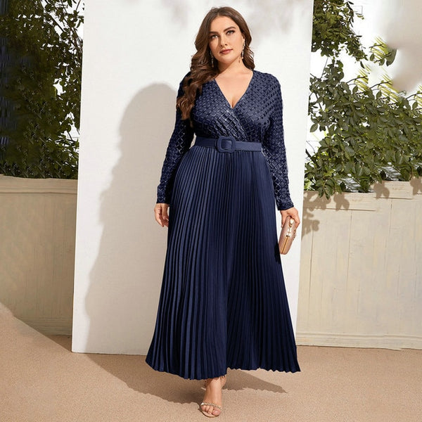 Elegant Plus Size Bright Silk Ruched Maxi Dresses Women Luxury Waistband Evening Party Clothing Night Club Dress Female Outfits