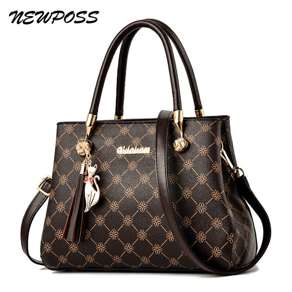 NEWPOSS Fashion Women's shoulder bag PU leather totes purses Female leather messenger crossbody bags Ladies handbags
